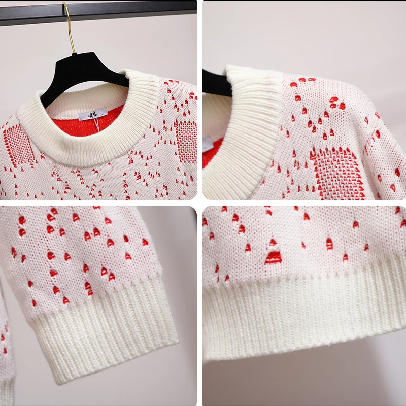 6XL свободный свитер для сестры сезон осень-зима |