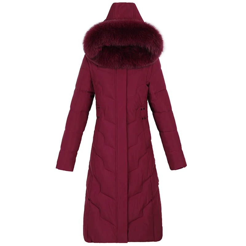 

2020 Winter Jacket Women Long Parka Fur Collar Brand Solid Thicken Warm Coats Hooded Female Parka Cotton Padded Casual Outwear
