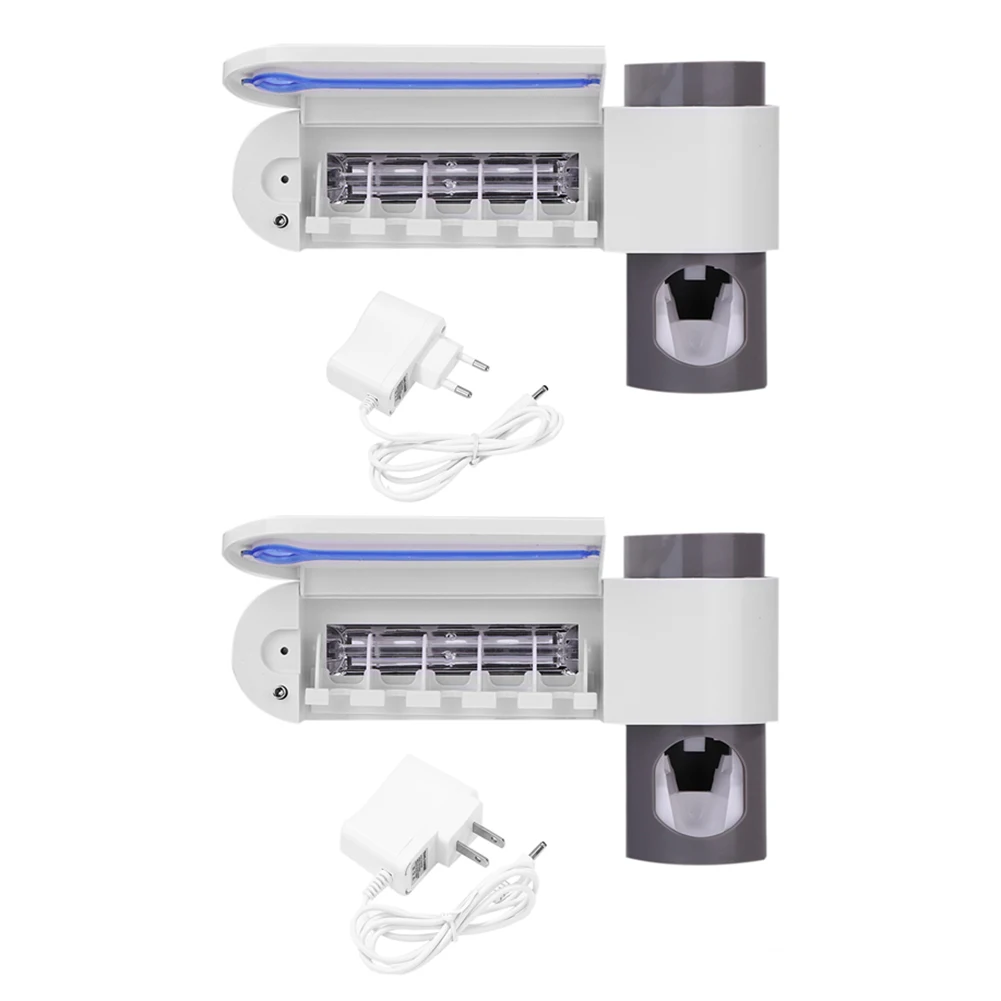 3 in 1 Ultraviolet Toothbrush Sterilizer Holder Automatic Toothpaste Dispenser Uv Disinfection Box Cleaning Device | Красота и