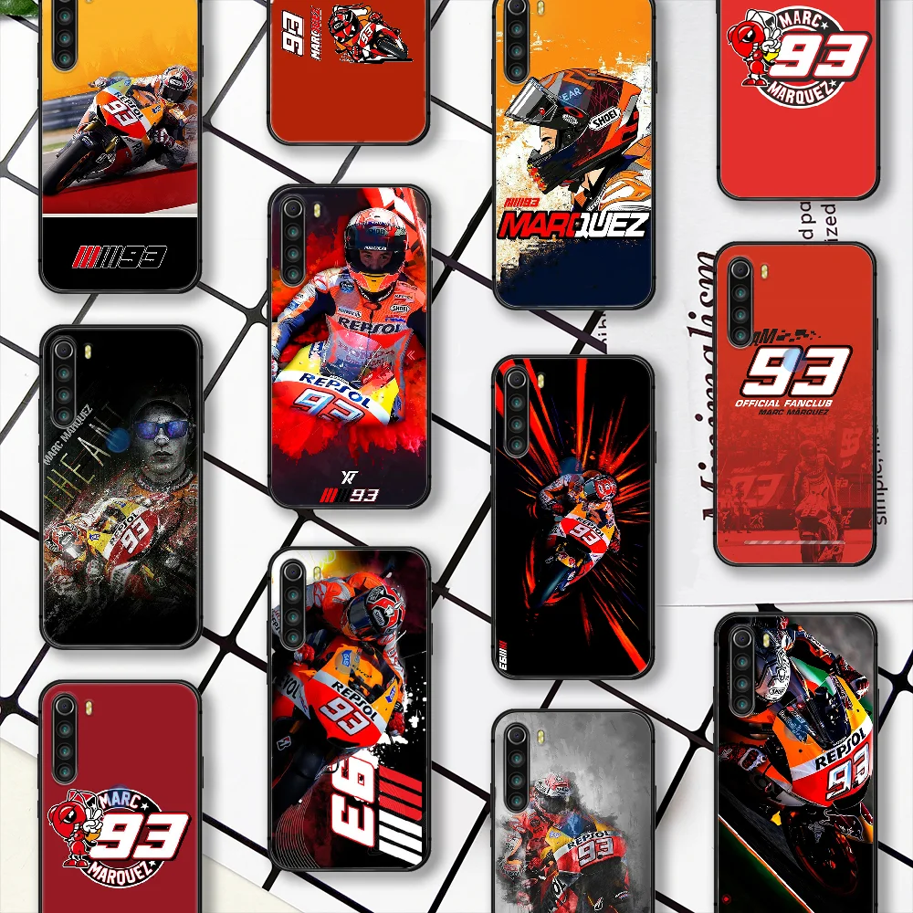 

Marc Marquez i Alenta No.93 Phone Case For Xiaomi Redmi Note 7 8 8T 9 9S 4X 7 7A 9A K30 Pro Ultra black Coque Pretty Cell Luxury