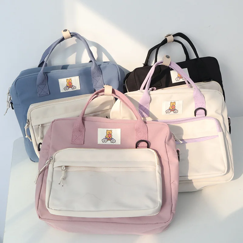 

Clear Pocket 3 Ways Backpack for Teens Women Simple Canvas Rucksack Mini Packbag Teen Girls Backpacks for Daily Shopping 2089