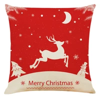 christmas cotton linen cushion cover xmas decorative cushions sofa pillowcover throw pillows cover single side holiday printed