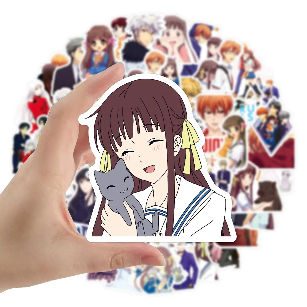 10/50pcs Anime Fruits Basket Stickers for Stationery Laptop Guitar Luggage Phone Waterproof Graffiti Sticker Decal Kid Toy