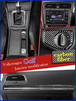 for vw volkswagen golf 7 car interior accessories real carbon fiber decoration sticker for 2014 2015 2016 2017 2018 2019