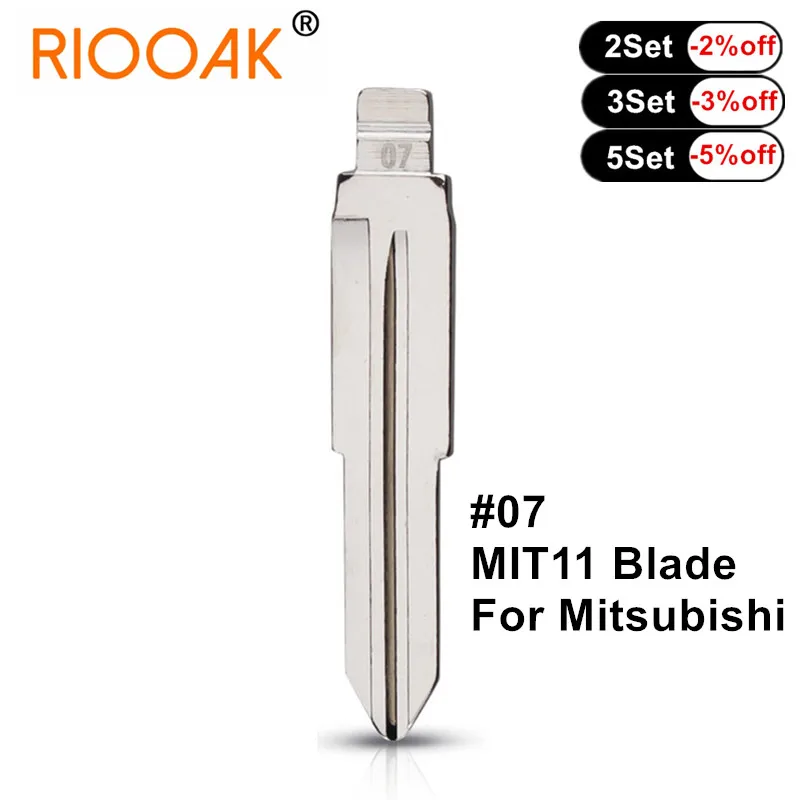 

10pcs Remote Key Blade KD VVDI Uncut Flip Blank #07 LISHI MIT11 For Mitsubishi Outlander Grandis ASX Pajero Replacement