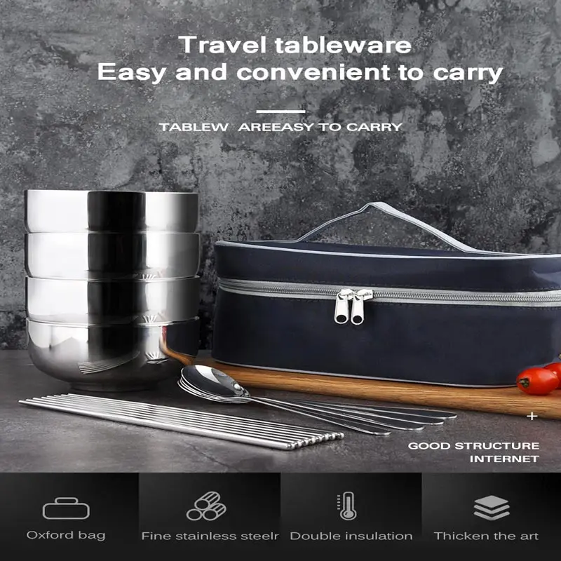 Посуда для кемпинга принадлежности готовки на открытом воздухе 4 в 1 ложка