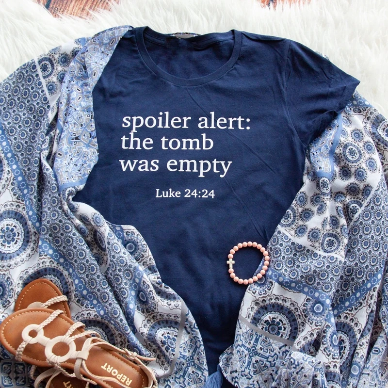 Футболка с надписью спойлер и гробница была пустой Люк 24:24 |