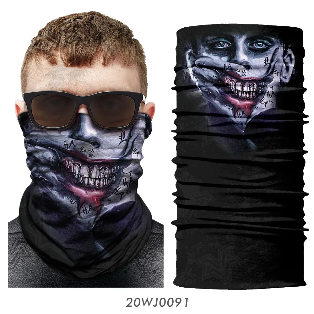 Джокер аниме-Толстовка Череп бесшовный Балаклава спортивный шарф Heaewear Открытый банданы Велоспорт Пешие прогулки маска для рыбалки шеи Gaiter