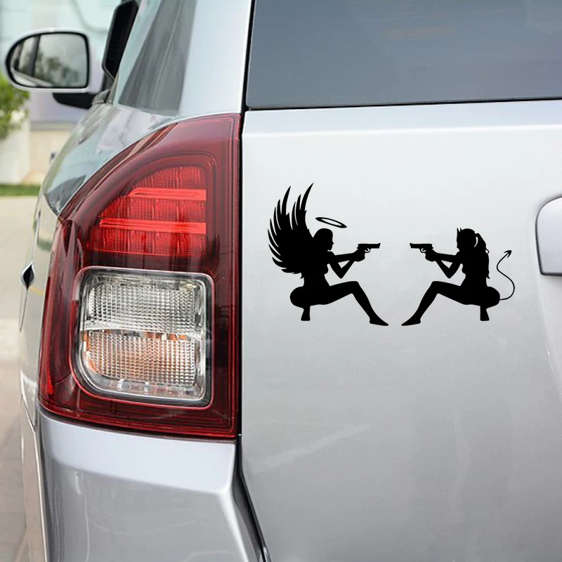 Виниловые наклейки и на бампер автомобиля с сексуальными ангелами демонами