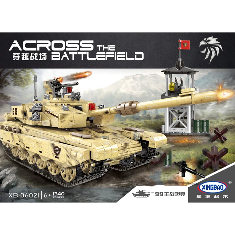 

XINGBAO 06021 Military Series The 99 Tank Model Set Building Blocks Military Weapon Car Bricks Toys Birthday Gift for children
