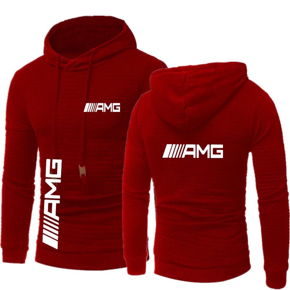 

AMG Cars 2021 New Men's Fashion Zipper Hoodie Spring Autumn High Quality Pure Color Long Sleeve Hooded Pullover Sweatshirt +8