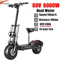 13%e2%80%9d off road electric scooter adults 60v 6000w dual motor e scooter 40ah lithium battery 130km range trotinette %c3%a9lectrique