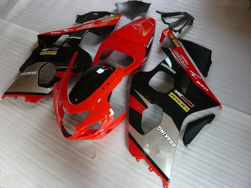 Комплект обтекателей для мотоцикла GSXR600 750 K4 04 05 GSXR 600 GSXR750 2004 2005 ABS Горячий красный