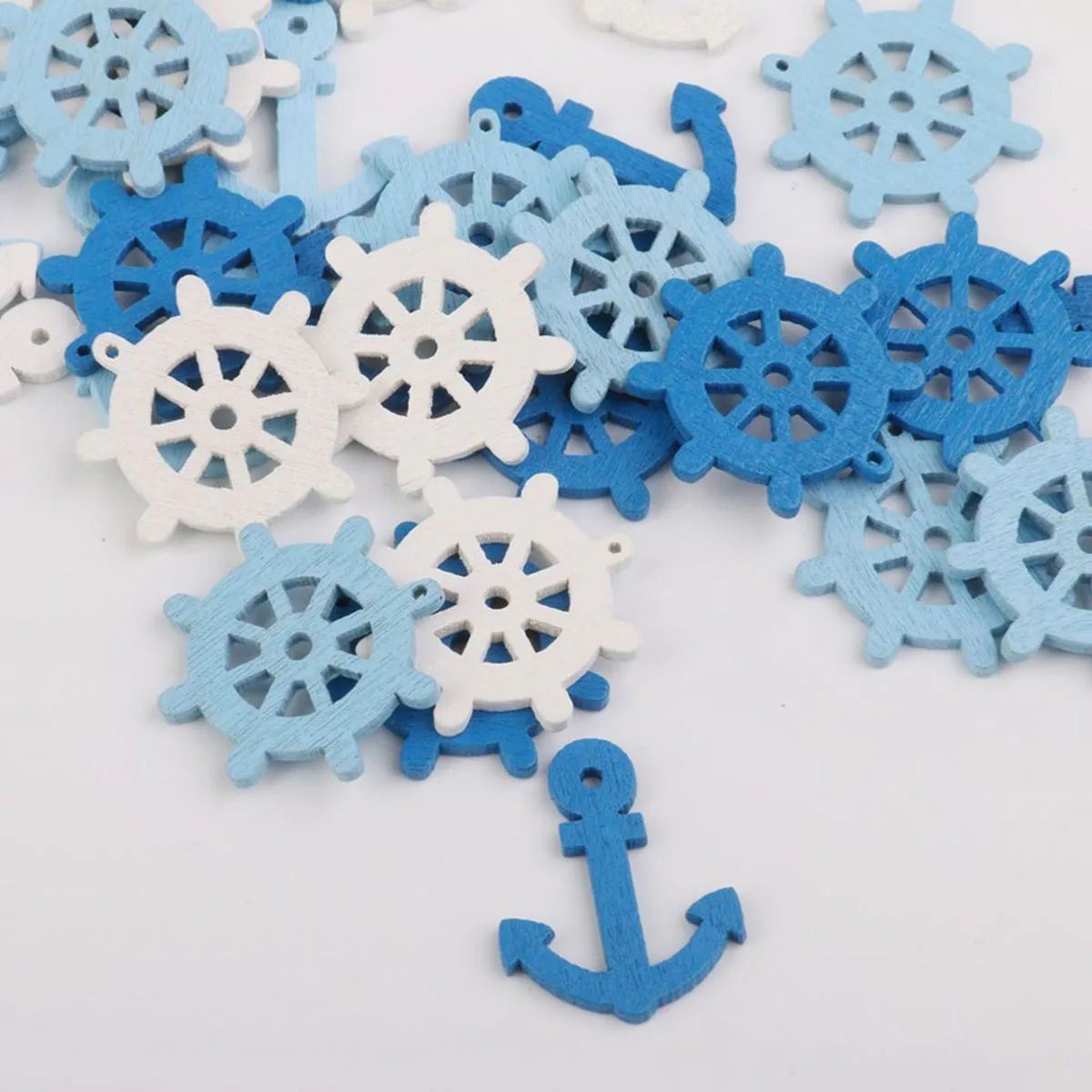 100 шт. деревянные детали якорь выдалбливают ремесло украшения Деревянный