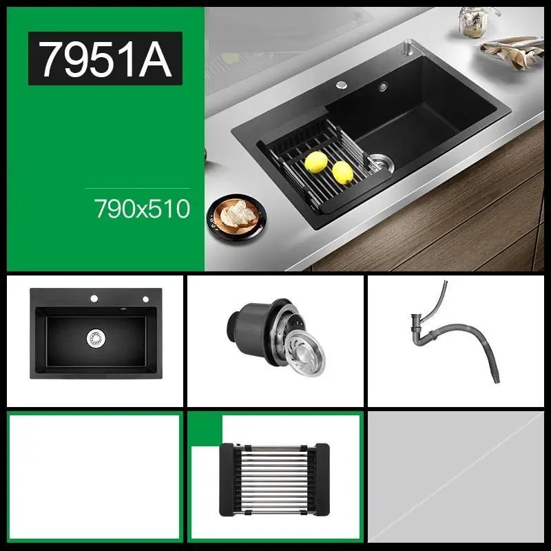 Гранит Torneira Gourmet Integral Para Lavandino Cucina кухня Fregadero De Cocina Cuba Pia Cozinha Lavabo мойка для овощей - Цвет: Version O