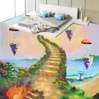 На заказ любой размер пол росписи 3D креативная Приморская лестница картина маслом пол обои для гостиной самоклеющиеся водонепроницаемые наклейки