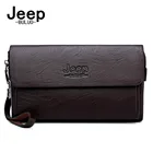Роскошный брендовый дневной клатч JEEP BULUO, мужские сумки для телефона и ручки, высококачественные кожаные кошельки из спилка, мужские сумочки