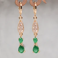 new bohemian dangle drop earrings for womens earrings waterdrop zircon drop earrings trendy jewelry for party wedding gift