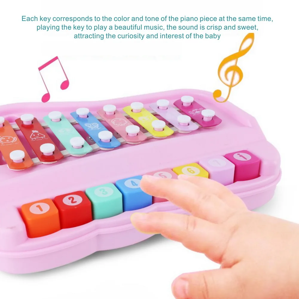 

Eight-tone hand knock piano piano 2-in-1 puzzle percussion instruments infants and young children early education music toys