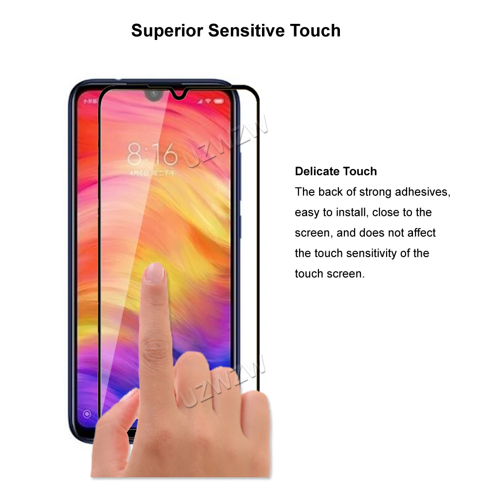 Для Xiaomi Redmi Note 7 / Pro 7s полное покрытие закаленное стекло Защита для экрана телефона