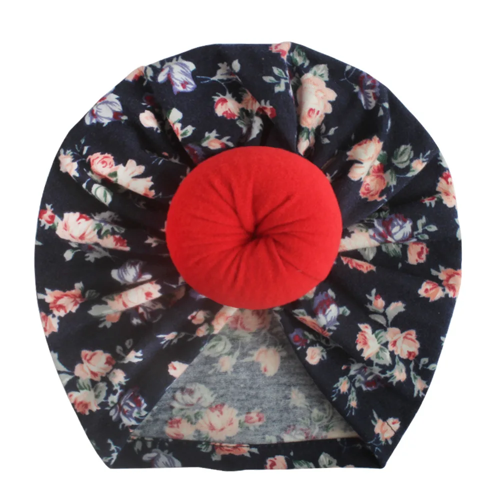 

2019 New Fashion Newborn Toddler Kids Baby Boy Girl Turban Cotton Beanie Hat Winter Boho Flower Donut Hats Soft Caps Gifts