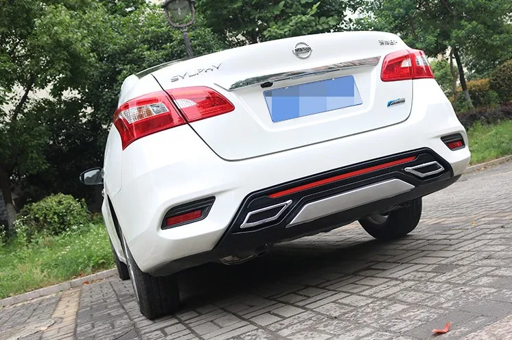 Для Sentra Задний Спойлер ABS задний бампер диффузор защитные бамперы для Nissan After хром