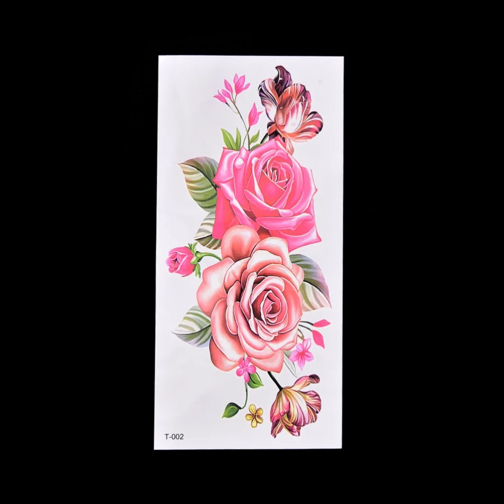 Водостойкие женские временные тату наклейки розы|Временные тату| |