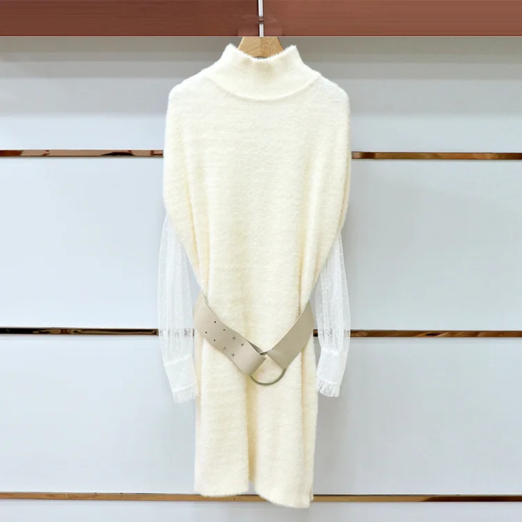 L2022 Осенняя новая стильная женская одежда дебютантная сетчатая Базовая рубашка