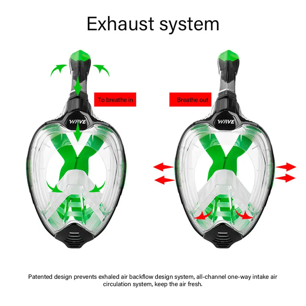 CO2 безопасная маска для сноркеля полная известная с моря x-маска дайвинга