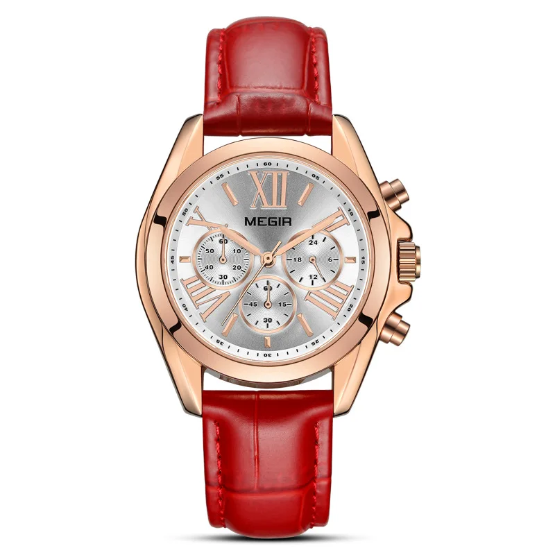 

Wrist Watches for Women Dropshipping 2020 Ladies Watch Fashion Multi-Function Calendar Timing Leather Girls Dress Quartz Watch