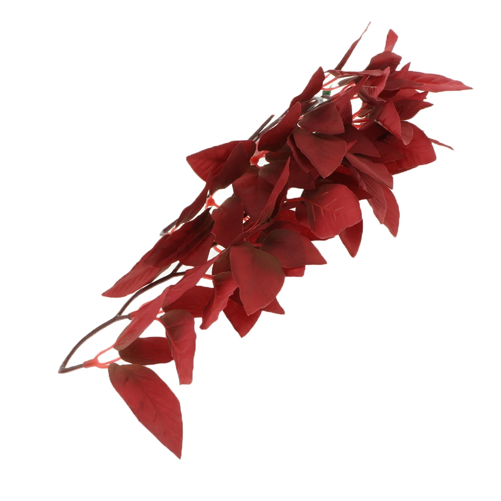 

12inch Aquarium Artificial Plant Plastic Leaves Cane Plants for Tank Decor