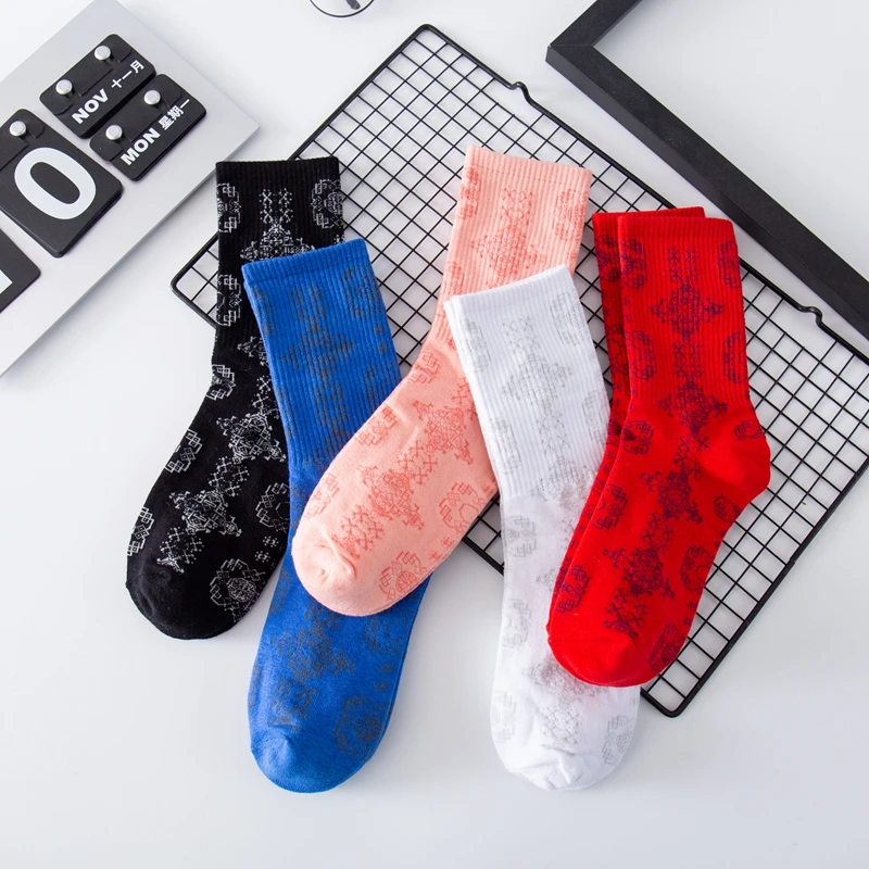 

Street Fashion Co-branded AF1 Men Multicolor Unisex Retro Harajuku Sports Cotton Sock Street Skateboard Hip Hop Women Long Socks