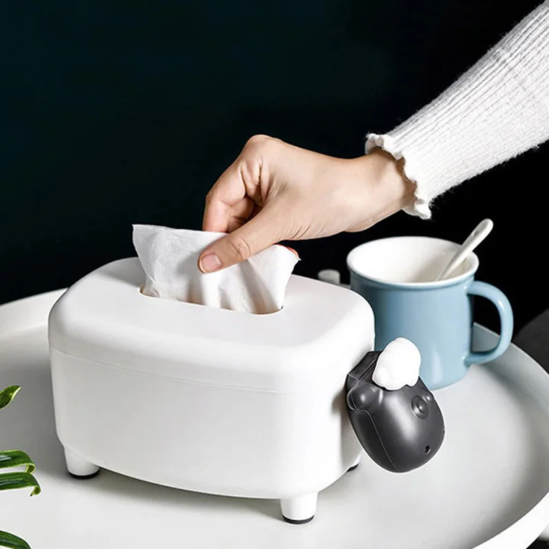 Телескопическая коробка для салфеток с держателем зубочисток пластиковый