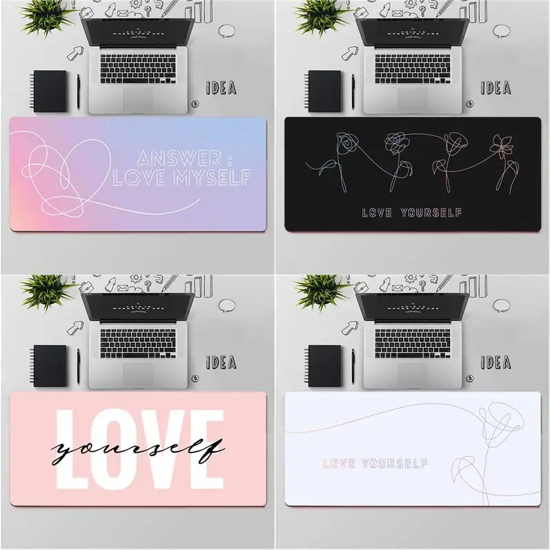 

FHNBLJ High Quality Love yourself Flower Rubber Mouse Durable Desktop Mousepad Free Shipping Large Mouse Pad Keyboards Mat