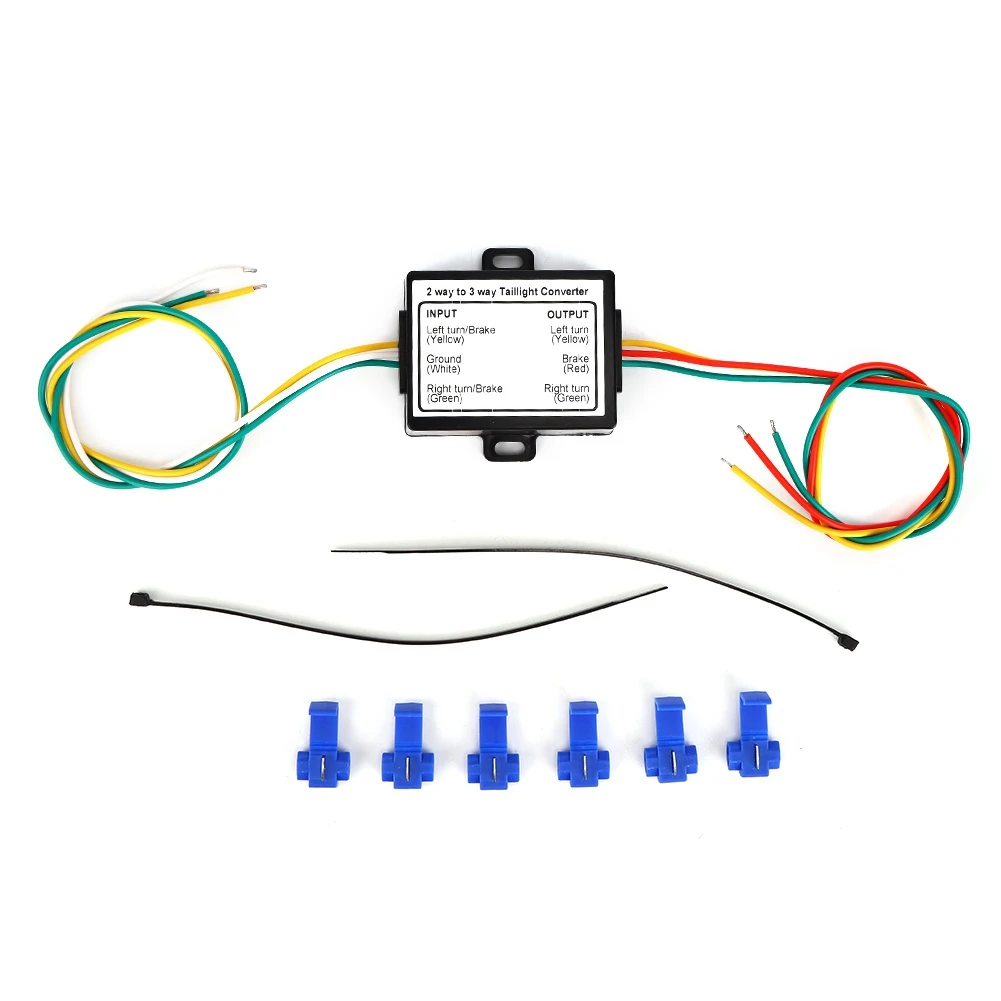 

2-to-3 Wire Splice Trailer Converter Electrical System Wire Harness Adapter US Type