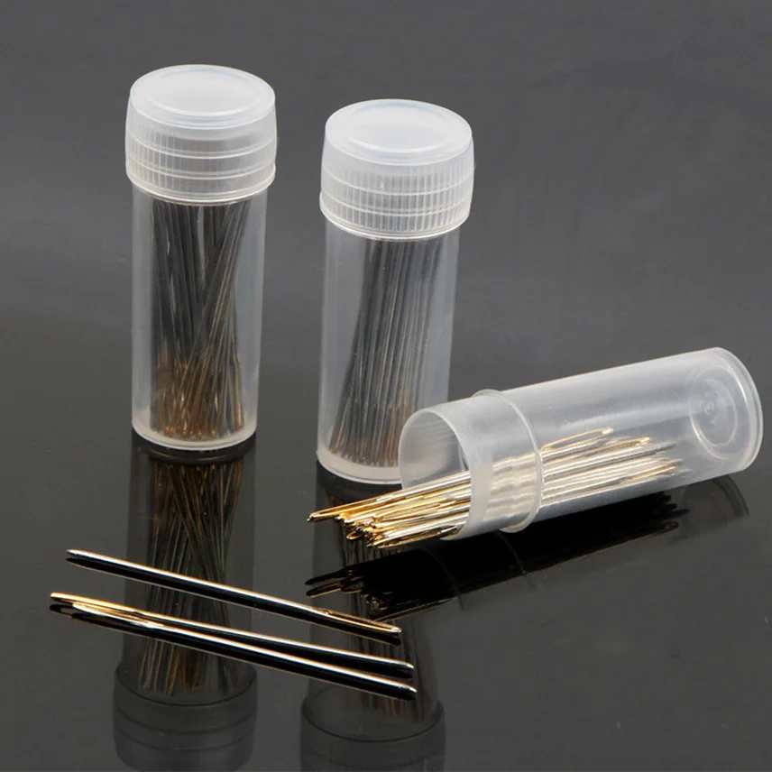 

30PCS/Box Needle Big Eye Stainless Steel Embroidery Cross Stitch Kit Knitting Accessory Croshet Hook Hand Sewing Thimbles