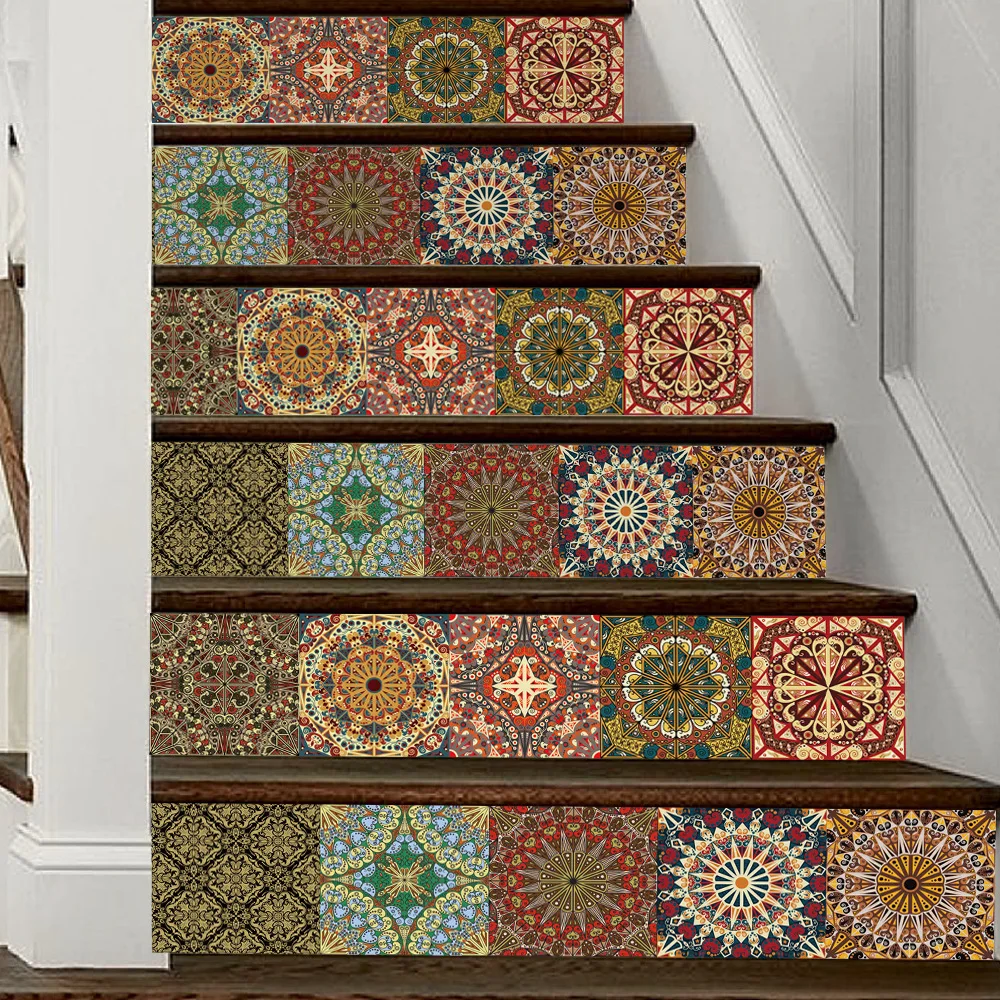 Наклейки на лестницу. Step decor. Лестница с цветами. Step decor. 3d наклейки на лестницу.