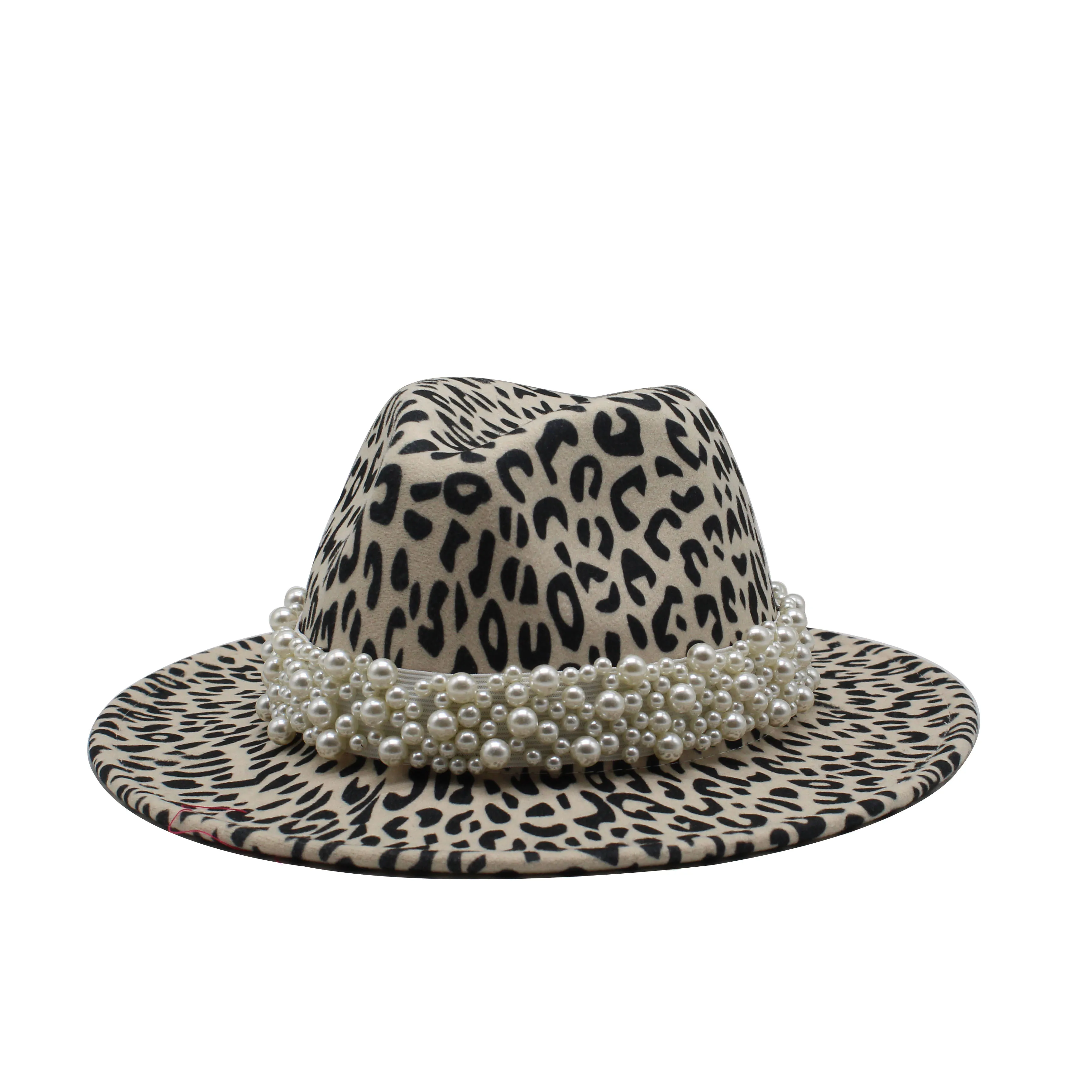 Шерстяная фетровая шляпа Панама джаз фетровые шляпы жемчужная винтажная Кепка