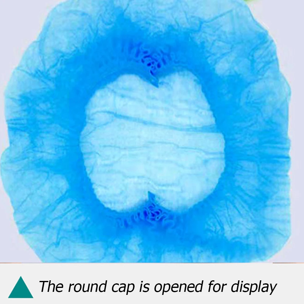 

100pcs Non-woven Disposable Hat Dustproof Shower Caps Spa Beauty Accessory