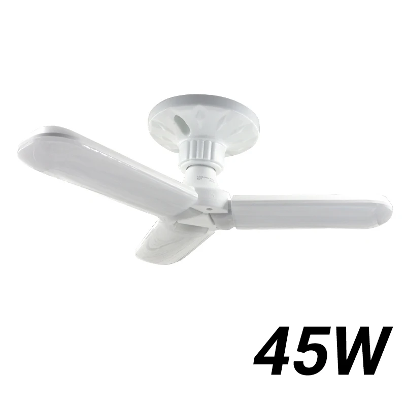45W ceiling lamp Светодиодный IARY 96-265V 45W E27 светодиодный лампы Супер яркий Складная лопасть вентилятора с регулируемым углом наклона потолочный светильник современного дома энергосберегающие лампы CE по ограничению на использование опасных материалов в производстве - Испускаемый цвет: 45W ceiling lamp