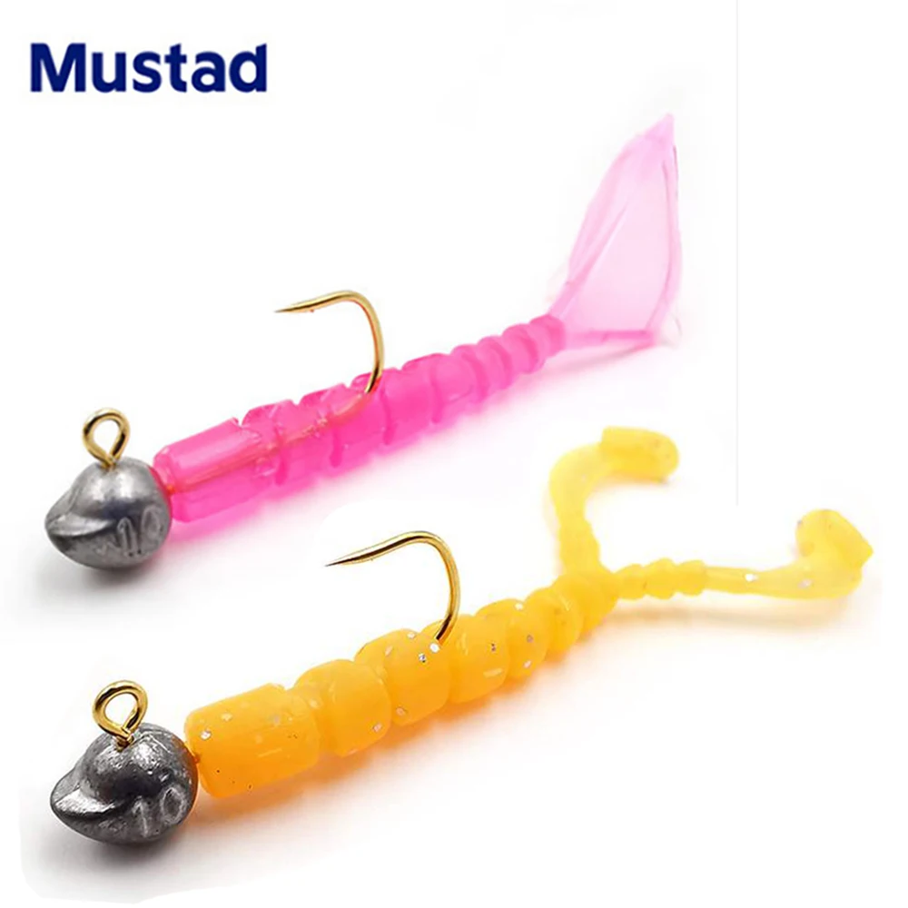 

MUSTAD AJI Worm Ajing Bait 15pcs/Bag 1.7" 2" Sea Rockfishing Silicone Artificial Soft Lure Rockfishes Fishing Gear