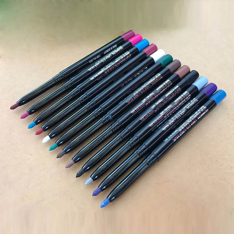 Горячая Распродажа 12 шт./компл. смешанные цвета макияж подводка для глаз карандаш