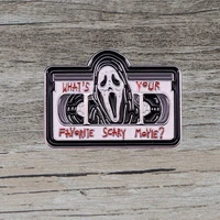 bg862 dongmanli cartoon horror movie figures scream metal enamel pins badge brooch backpack bag collar lapel jewelry