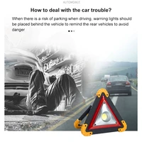 car traffic triangle warning light road safety emergency breakdown alarm lamp sign fault hazard parking folding car tripod