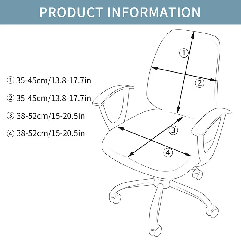 

Computer Rotating Lift seat covers for students adult office Printed Chair Case home Dust-proof Armchairs Cover Seat Protectors