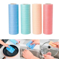 50sheetsroll disposable non woven fabric dishcloth kitchen cleaning towels rags