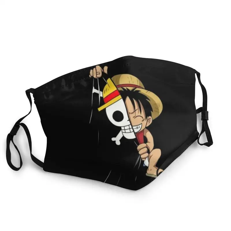 

Аниме Манга Слитная моющаяся унисекс маска для лица для взрослых обезьянка D. Пылезащитный респиратор Luffy с крышкой для защиты от рта