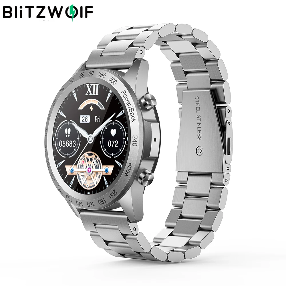 

Умные часы BlitzWolf, умные часы для мужчин, 24/7 дюйма, пульсометр, артериальное давление, 300 мАч, браслет, умные часы для телефонов Android и iOS