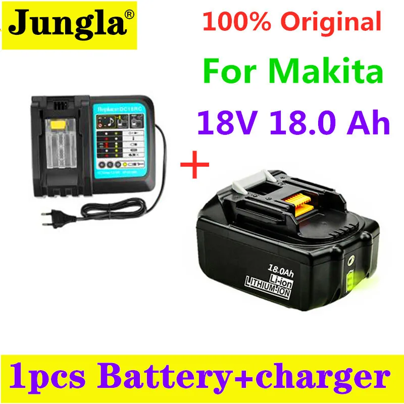

18V18Ah Rechargeable Battery 18000mah Li-Ion Battery Replacement Power Battery for MAKITA BL1880 BL1860 BL1830battery+ Charger