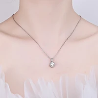 fashion round pendant necklace choker with imitation mozank stone punk neck chains hip hop pendants for women necklace